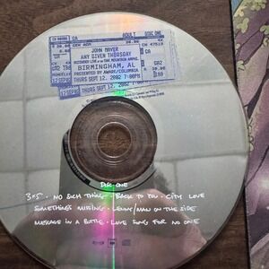 John Mayer Any Given Thursday Live CD Disc One 2002 Concert Recording